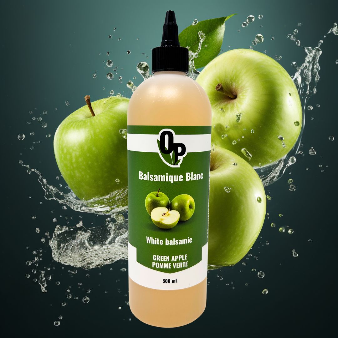 Green apple infused white balsamic vinegar 