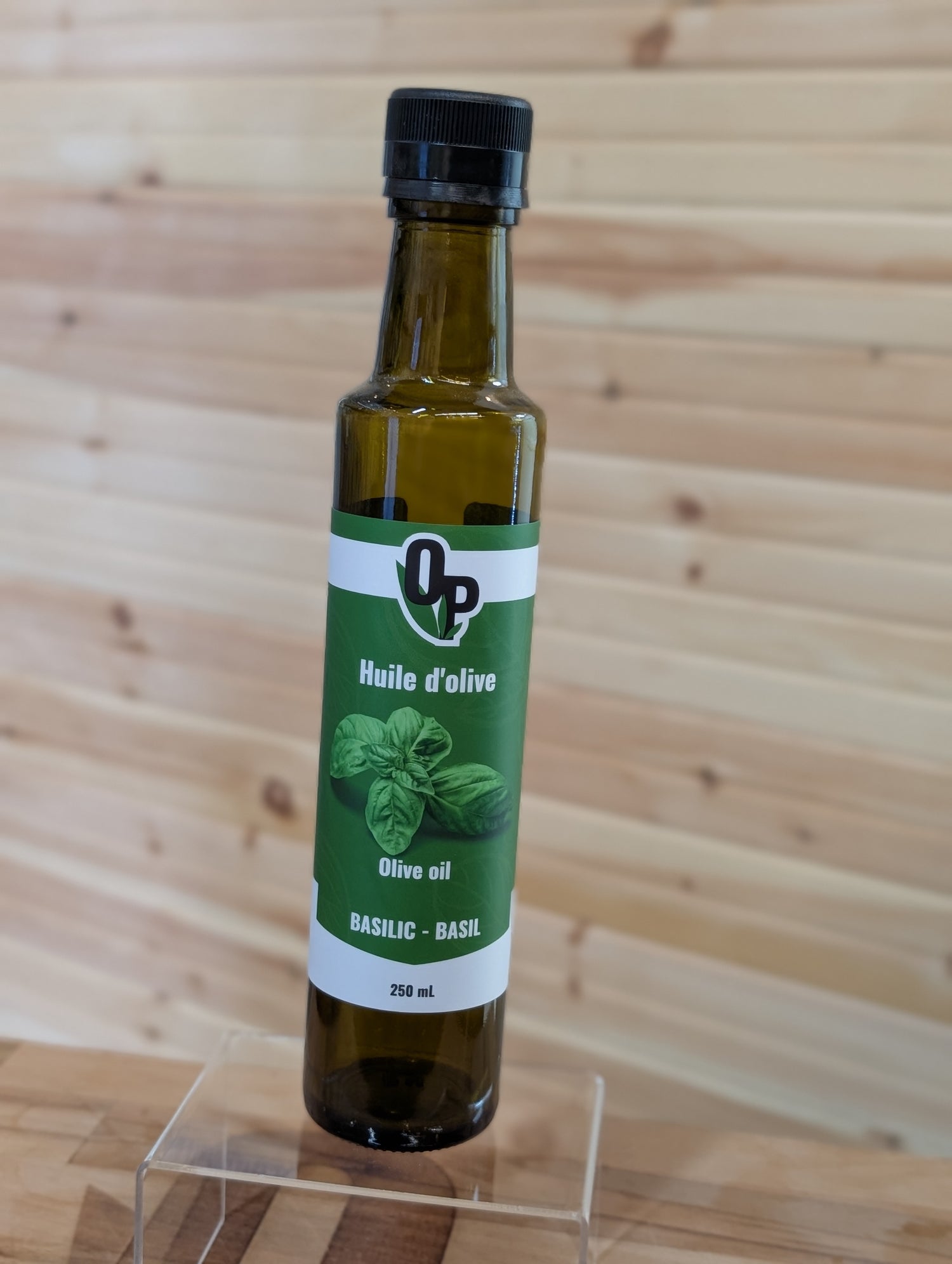 Basil infused extra virgin oil 